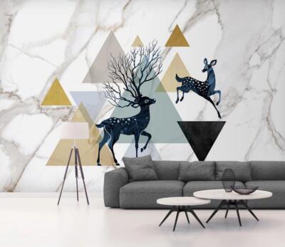 3D Black Fawn 3481 Wallpaper Mural Paper Wall Print Indoor Murals CA Coco