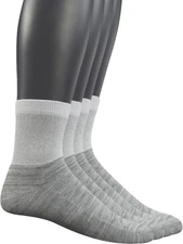 4 Pairs Men’s Diabetic Ankle Socks, Seamless Toe Cushioned Sole Size 10-13