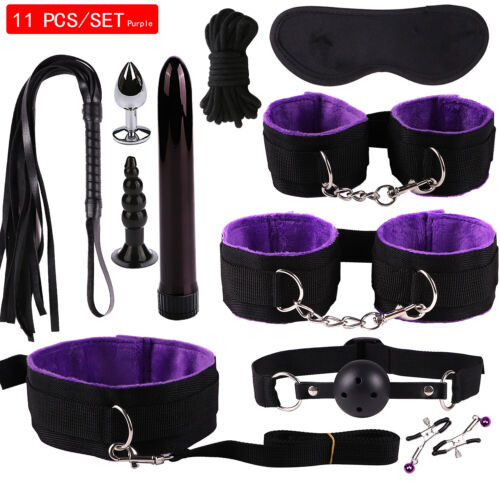 Juguetes Sexuales Para Parejas Esposas Látigo Kit Restricciones - Picture 10 of 10