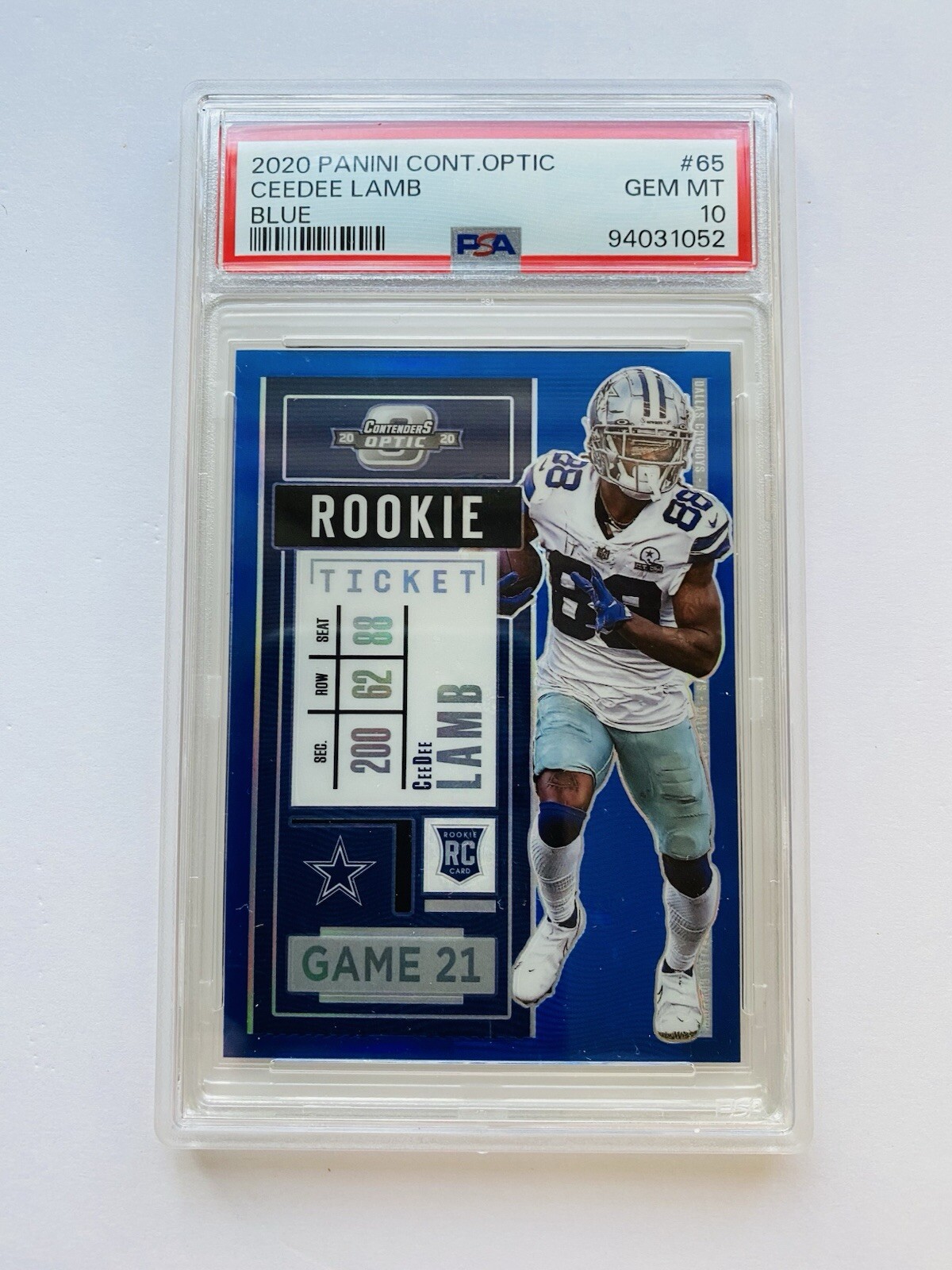 2020 Contenders Optic - Rookie Ticket Blue #65 CeeDee Lamb /99
