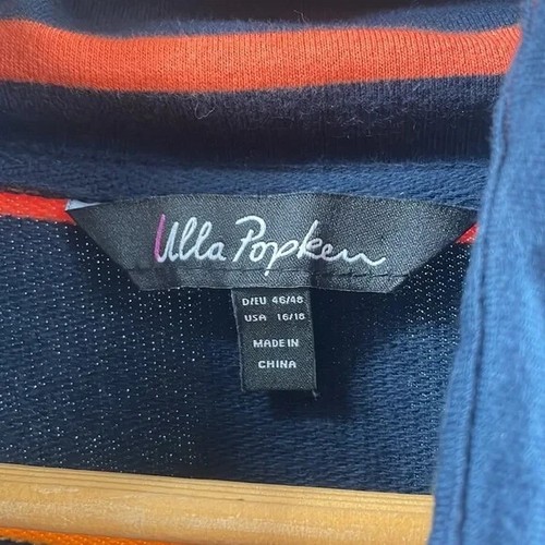 Ulla Popken Set of 2 Navy Patterned Cowl Neck Sweatshirts 16-18 - Picture 3 of 8