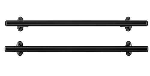 Black Roof Rack Bars M0KK Aero 120cm (Pair of) For Renault Kangoo Van (1998-24) - Picture 3 of 4