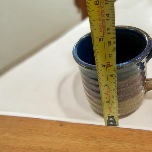 Hand Thrown Ceramic Stoneware Pottery Coffee Mug Tea Cup - Artist Signed 47 - Picture 5 of 6