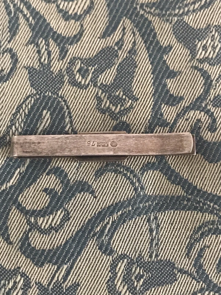 Barra de corbata Georg Jensen Dinamarca antigua de plata de ley # 76 Foto 3 de 4