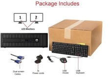 FAST HP Desktop Computer 16GB, 2TB, 512SSD, i5-6500 Windows 10 PC 24" 22" LCD