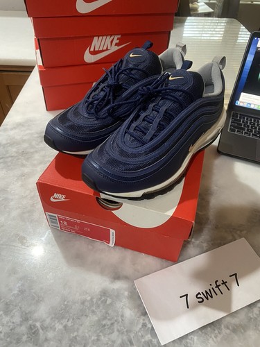Nike Air max 97 Navy Blue / Gold sz 12 