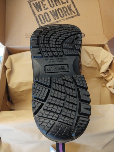 Zapatos de trabajo Avenger para mujer de cuero marrón/rosa punta comp WP EH SR 9,5 M. - Imagen 5 de 6