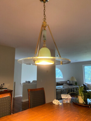 Amazing 1980s hanging light fixture. American Lighting