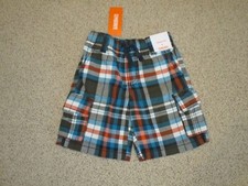 NWT NEW GYMBOREE SURF WAGON PLAID BLUE SHORTS SIZE 4