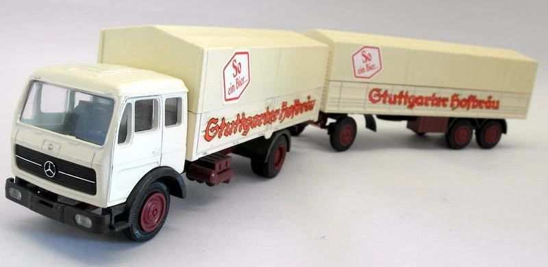 NZG 1/50 Scale 02NOV2017L Mercedes Benz Covered Truck & Trailer Gtuttgarter - Image 2 of 4