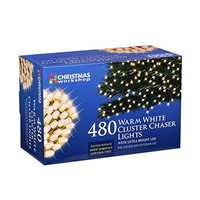 The Christmas Workshop 480 Led Chaser Cluster String Lights Warm White The Christmas Workshop 480 Led Chaser Cluster String Lights Warm White