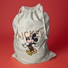 Mickey Mouse Laundry Bag Large Drawstring White Canvas Sack Tote