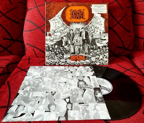 NAPALM DEATH **Scum ** 1987 UK LP w/ INSERT - Picture 1 of 4