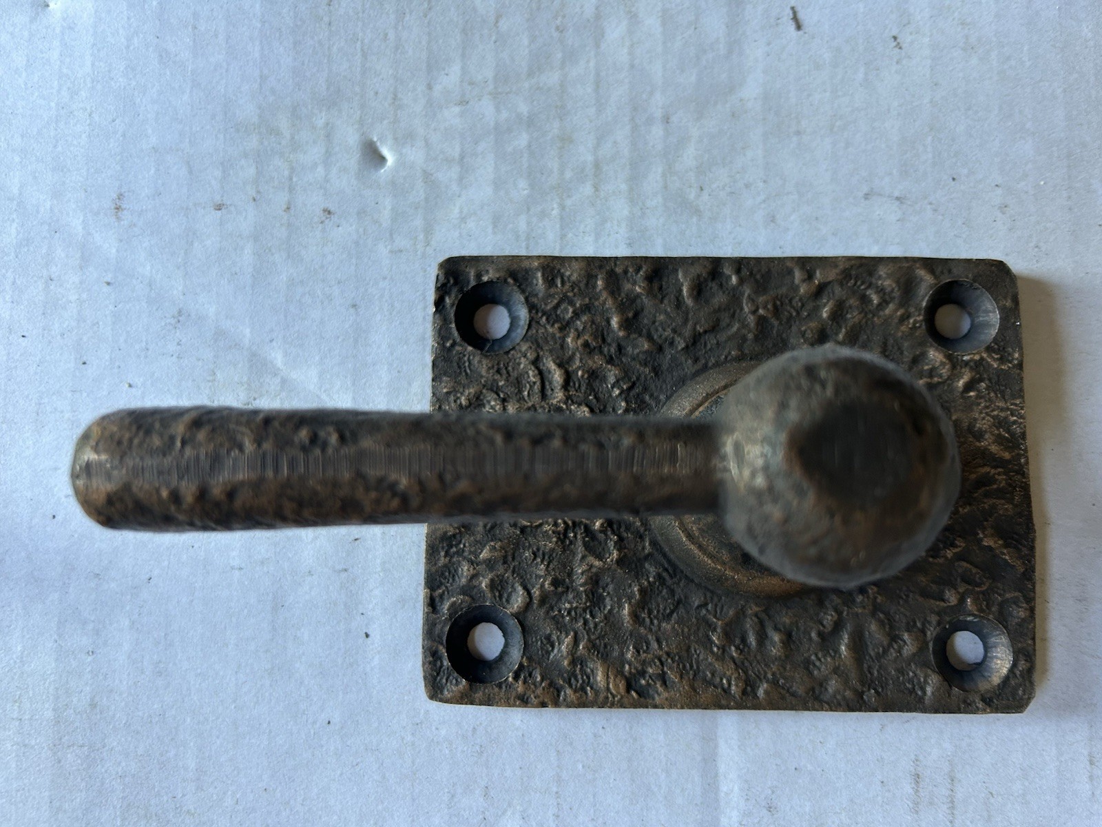 12 in. Natural Bronze Gate Door Lever Drop Bar Latch in Patina Bronze PN 60172