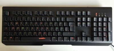 ** BLITZVERSAND ** Speedlink IZERIS Gaming-Tastatur RGB, QWERTZ, Schwarz, USB  