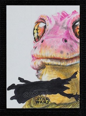 2021 Topps Star Wars The Mandalorian: Season 2 1/1 Jerold Bahr Auto Sketch i2u