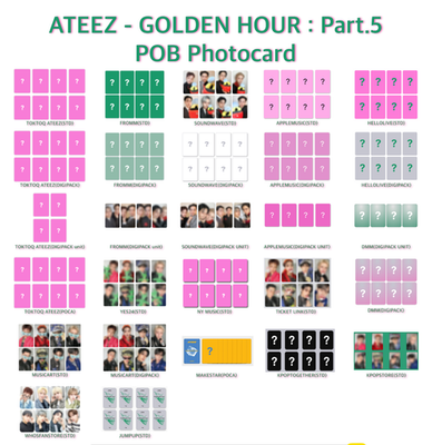 #ad presale ATEEZ GOLDEN HOUR : Part.5 POB Photocard $20.00