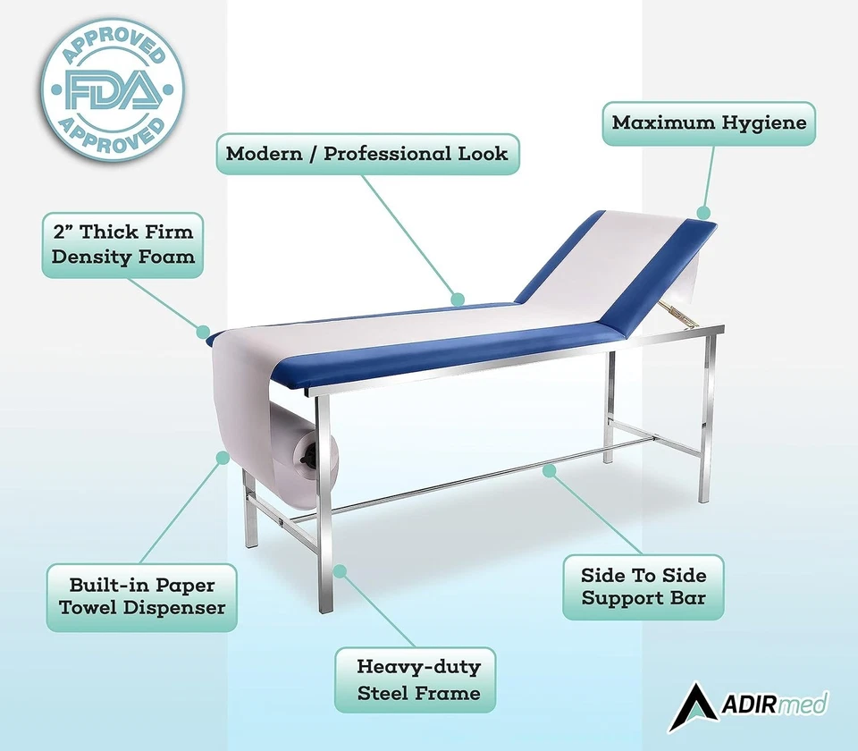 Mesa de examen Afirmed con dispensador de rollos de papel - Mesa de tratamiento médico Foto 3 de 4