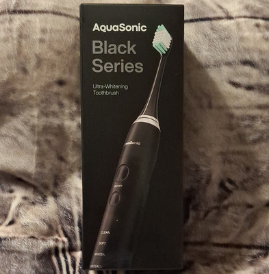 AquaSonic Black Series Sonic Electric Toothbrush Black Timer 4 Speeds