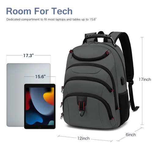 Laptop Backpack for men, 15.6 inch Laptop Bag with USB Port, Waterproof Trave... - Picture 6 of 6