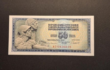 1981 Yugoslavia 50 Dinara Pick# 89b -Very Nice Crisp Unc Collector Note-c6810xcn