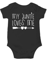 My Auntie Loves Me - Funny Baby Essentials Bodysuit - Baby Boy Clothes Newborn