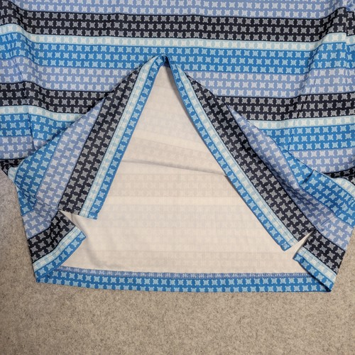 Polo Etonic uomo blu medio stampa geometrica golf performance leggera - Foto 10 di 14