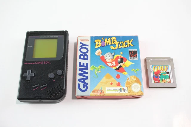 Nintendo Original Gameboy Black Edition W/ Boxed Games + Inserts and Manuals