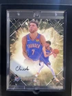 2025-26 Fanatics Emanate Chet Holmgren Gold /50 Signed Mega Card 8x10