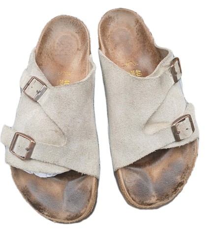 Birkenstock Zurich Suede Sandals Taupe Womens Flats Shoes UK 7 EU 40 Used - Picture 2 of 9