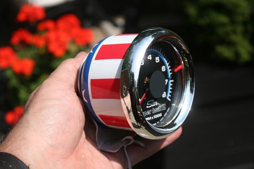 Sun Super Tach II Blueline 8K 8000 RPM Vintage Tachometer Stars & Stripes - #623 - Picture 9 of 18