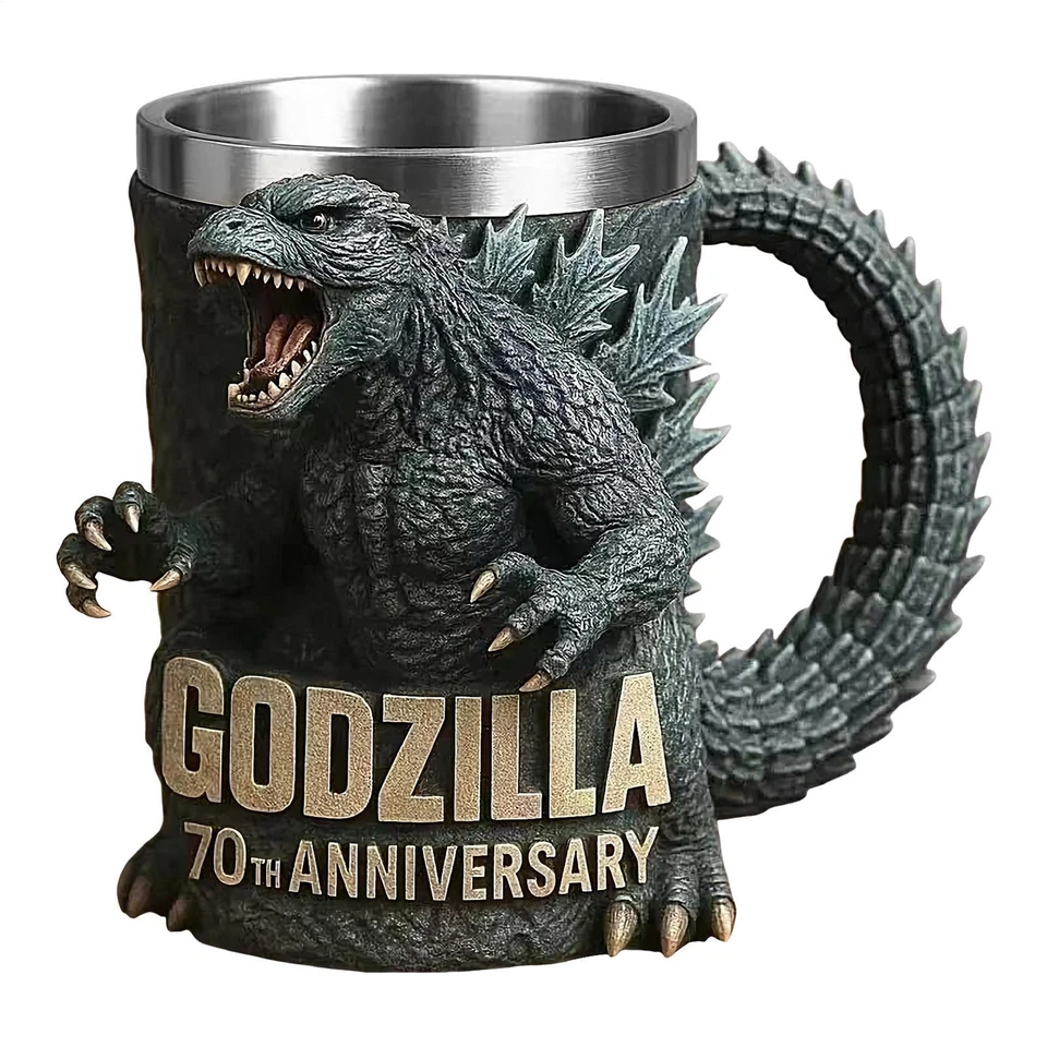 Taza de café Godzilla 70 aniversario 3D los mejores regalos ideal para él Foto 3 de 4