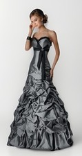 vintage 90s flirt maggie sottero striped ruffle strapless sweetheart prom gown