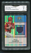 2012 Triple Threads Bryce Harper Unity Relics Sapphire Rookie Patch  1/3 RC  NM