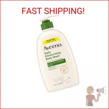 Aveeno Daily Moisturizing Body Wash for Dry  Sensitive Skin  Prebiotic Oat, Bo