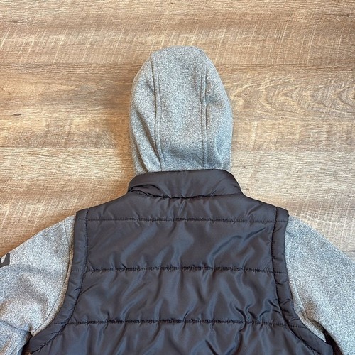 Timberland Hooded Puffer Jacket Boy’s L (14-16) Black & Gray Coat - Picture 8 of 9