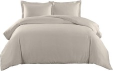 Solid 650 Thread Count Cotton Blend Twin/Twin Extra Long XL Duvet Cover Set