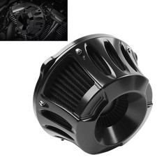 Black Air Cleaner Intake Filter Kit For Harley Touring Sportster XL883 1200 72
