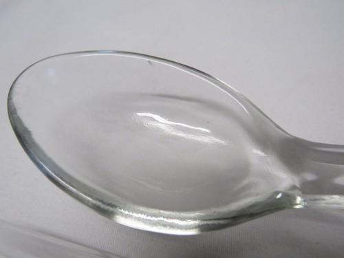 Juego de cuchara tenedor para servir ensalada de vidrio asas esmeriladas satinadas hojas de uva - Imagen 6 de 7