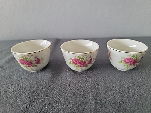 Royal Chelsea Moss Rose Open Sugar bowl Set Of 3