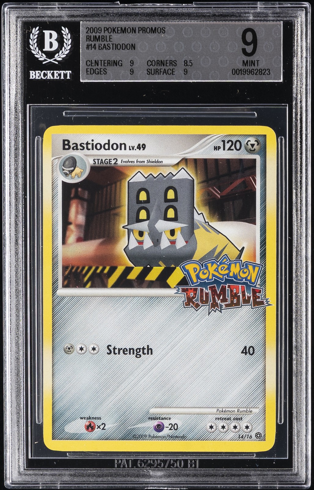2009 POKEMON PROMOS RUMBLE #14 BASTIODON BGS 9