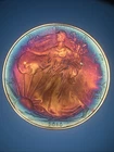 2010 American Silver Eagle 1oz .999 Bullseye 🎯🌈 Toning Toned Monster Coin NICE