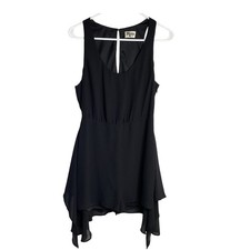 Show Me Your Mumu Black Keyhole Neck Sleeveless Wrap Skirt Romper Size S