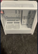 White Corsair PC Case with Tempered Glass