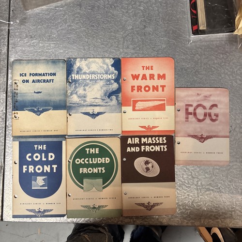 Lot Of 5 Aerology Manuals 1940s Flight Manual WWII Historical Ephemera