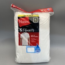 Hanes Men's Tagless Crew Neck T-shirts 6 Pack Size XL 46-48  Brand New