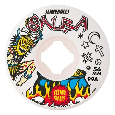 Slime Balls Skateboard Rollen Salba Withdoctor Chubbies 99a weiß 56mm
