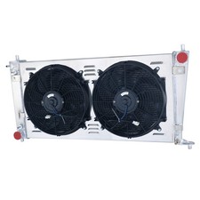 4 Row Aluminum Radiator  Shroud Fan Relay for 1999-2004 Expedition F150/250/350