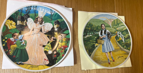 Wizard of Oz Knowles Collector Plates Yellow Brick Road + Over The Rainbow Lot
