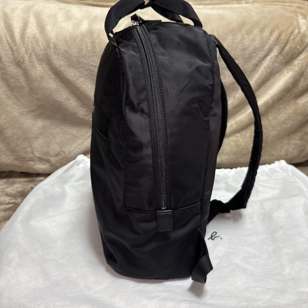 agnes b nylon backpack A4 compatible double zippe… - image 5
